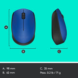 Logitech M171 mouse wireless (blu)