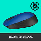 Logitech M171 mouse wireless (blu)