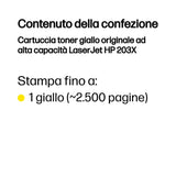 HP LaserJet Cartuccia toner giallo originale ad alta capacità 203X