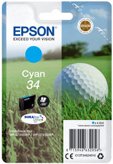 Epson Golf ball Singlepack Cyan 34 DURABrite Ultra Ink