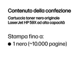 HP Cartuccia toner nero originale LaserJet 59X ad alta capacità