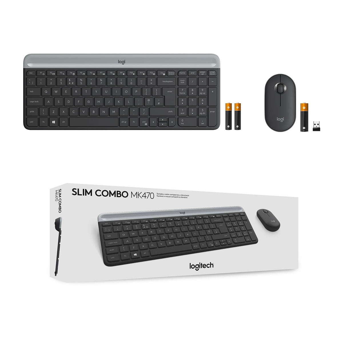 Logitech MK470 Kit Mouse e Tastiera Wireless