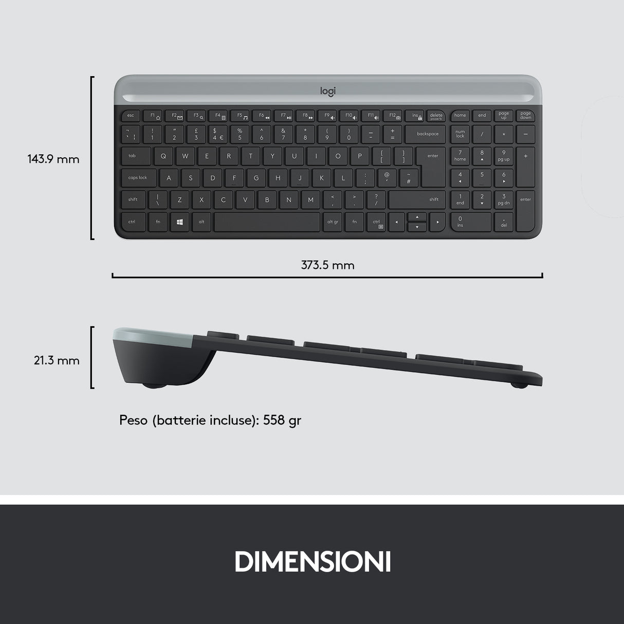 Logitech MK470 Kit Mouse e Tastiera Wireless
