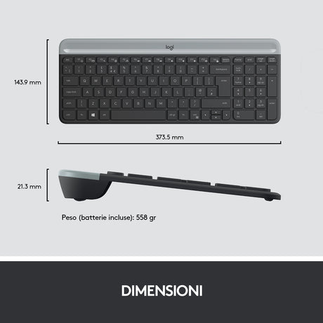 Logitech MK470 Kit Mouse e Tastiera Wireless