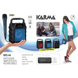 Karma Italiana HPS 44 altoparlante portatile e per feste Nero 12 W
