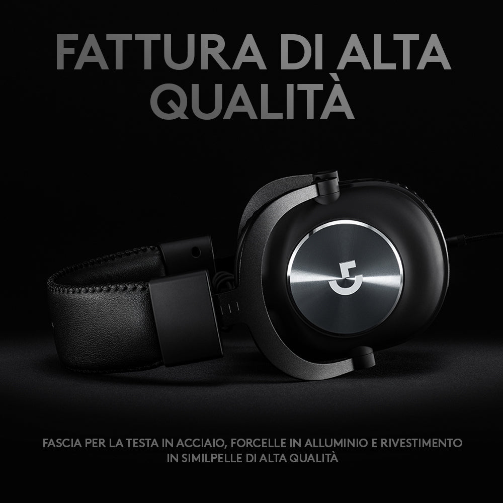 Logitech G PRO X cuffia gaming cablata con microfono 7.1 Surround