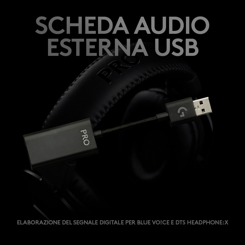 Logitech G PRO X cuffia gaming cablata con microfono 7.1 Surround