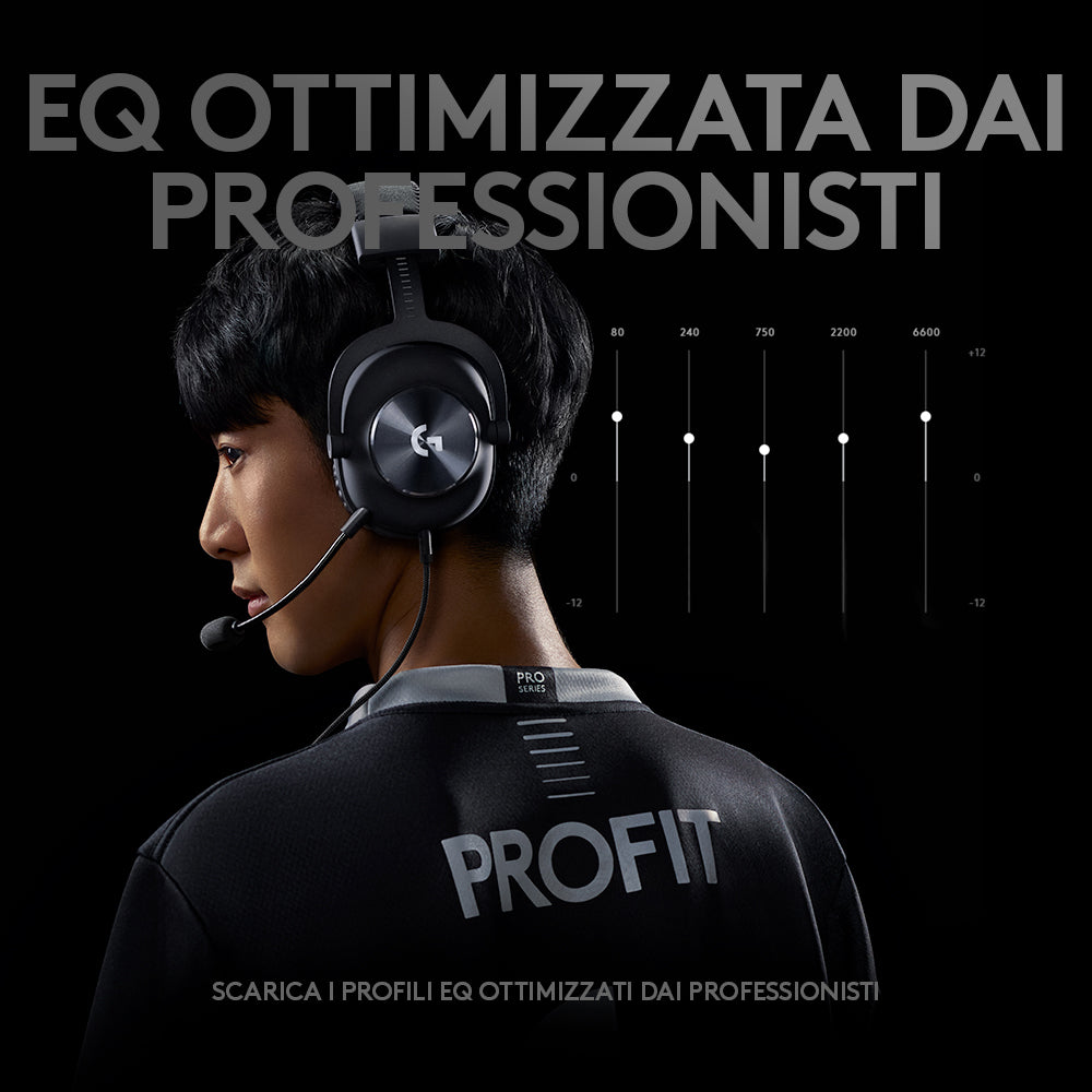 Logitech G PRO X cuffia gaming cablata con microfono 7.1 Surround