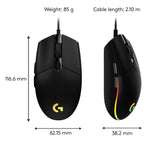 Logitech G G203 LIGHTSYNC mouse gaming a filo