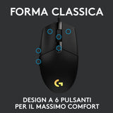 Logitech G G203 LIGHTSYNC mouse gaming a filo