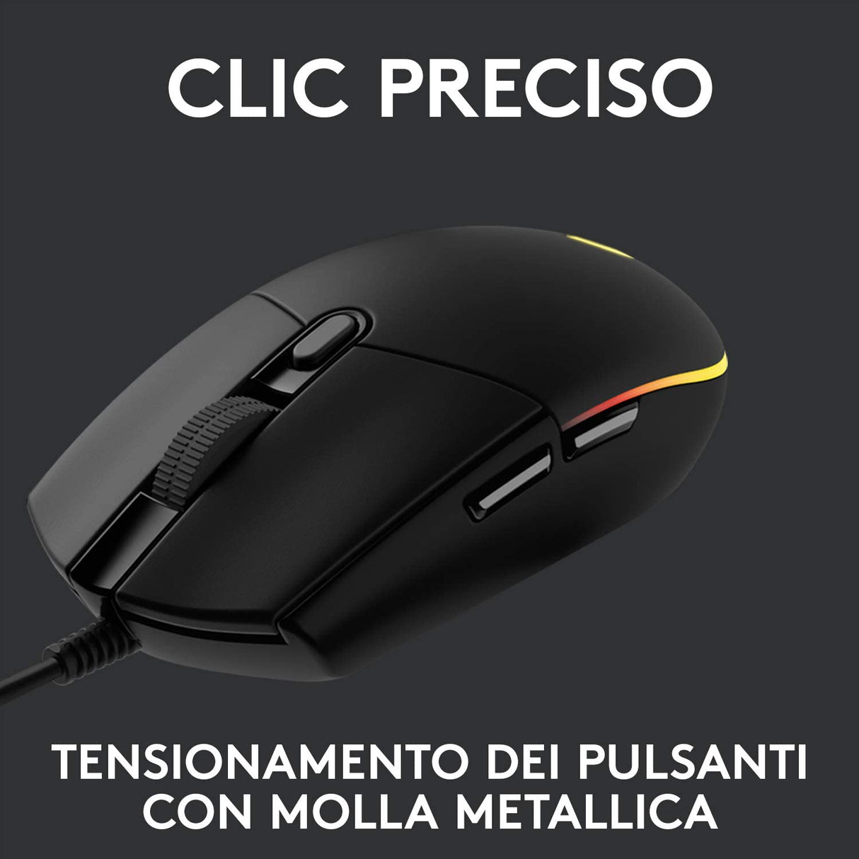 Logitech G G203 LIGHTSYNC mouse gaming a filo