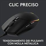 Logitech G G203 LIGHTSYNC mouse gaming a filo