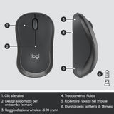 Logitech MK295 Kit Mouse e Tastiera Wireless Silent