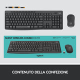 Logitech MK295 Kit Mouse e Tastiera Wireless Silent