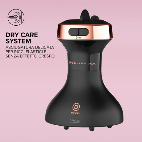 Bellissima My Pro Diffon Ceramic, Diffusore ad Aria Calda per Capelli Ricci, Tecnologia Ceramica, 700 W, 2 Combinazioni Aria/Temperatura, Asciugatura Delicata Senza Effetto Crespo