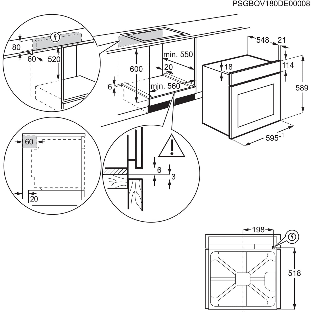 Electrolux EOH2H044K Forno Multifunzione Serie 300