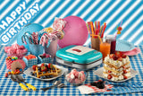 Ariete 1973 Waffle Maker Party Time - Piastra Elettrica per Waffle - Piastre Antiaderenti - 700 Watt - Celeste