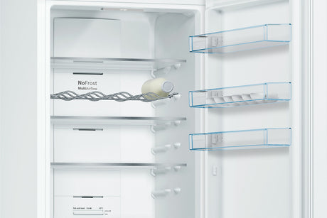Bosch Serie 4 KGN39VWEQ Frigorifero Combinato da libera installazione 203 x 60 cm Bianco Classe E