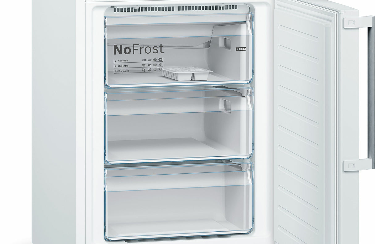 Bosch Serie 4 KGN39VWEQ Frigorifero Combinato da libera installazione 203 x 60 cm Bianco Classe E