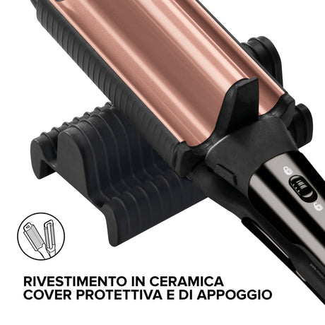 Bellissima My Pro Imetec Beach Waves Gt20 400 Piastra Per Capelli Per Onde Larghe E Strette, Rivestimento In Ceramica, Temperatura Regolabile 160 C°- 200°C