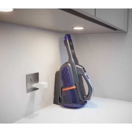 Black & Decker BHHV520BFP aspirapolvere senza filo Nero, Viola Senza sacchetto