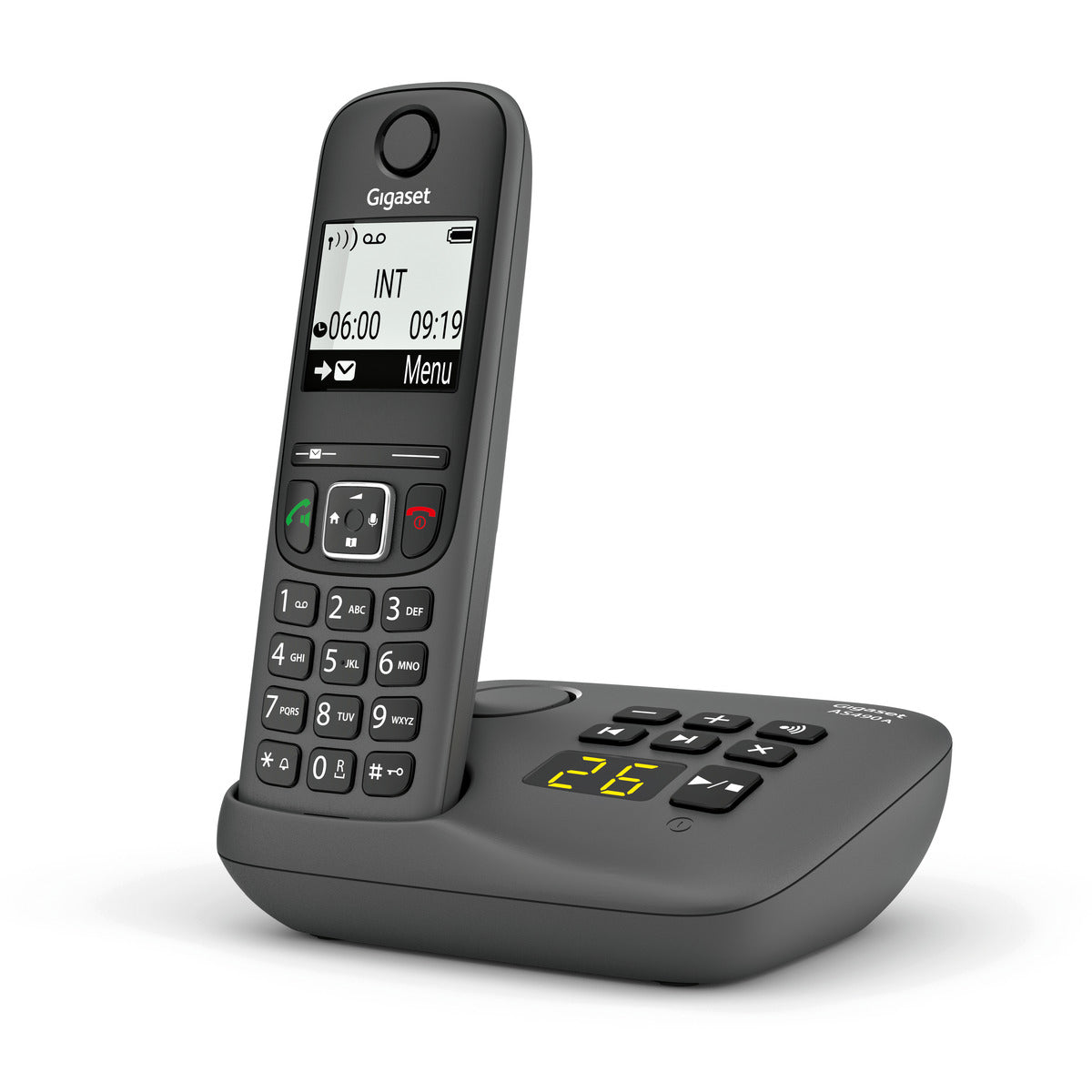 Gigaset AS490A Telefono analogico/DECT Identificatore di chiamata Nero