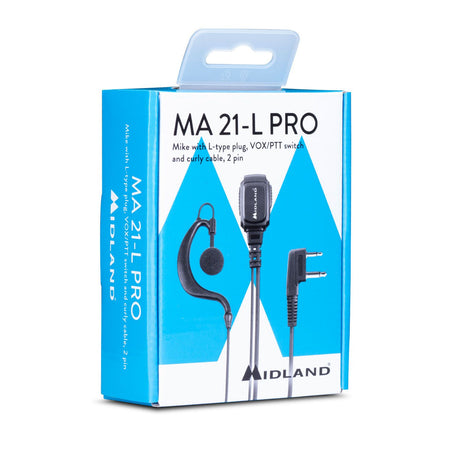 Midland MA21 L Pro Auricolare Cablato A clip Musica e Chiamate Nero