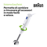 Braun MultiQuick 1 MQ10.201M Minipimer Frullatore ad immersione White