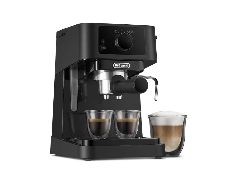 De’Longhi STILOSA EC235.BK Macchina da Caffè Manuale Espresso e Cappuccino, Compatibile con Polvere o Cialde E.S.E., Spegnimento Automatico, Serbatoio Estraibile da 1L, Potenza 1100W, Nero