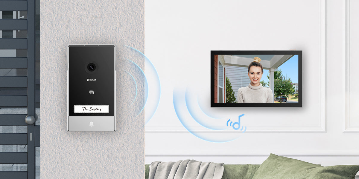 EZVIZ HP7 sistema per video-citofono 17,8 cm (7") Nero, Argento