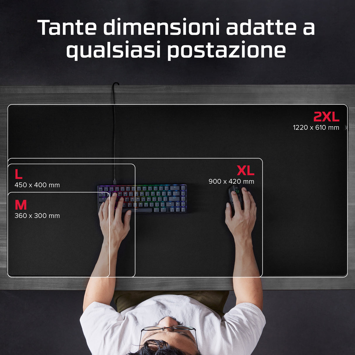 HyperX Pulsefire Mat – Mouse pad per gaming – Tessuto (M)