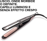 Bellissima Imetec Creativity Multistyle, Piastra per capelli Lisci o Mossi, Rivestimento ceramica, Particelle Diamante, Cheratina, Piastre Flessibili e Calde Anche Esternamente, 5 temperature 150-230°C