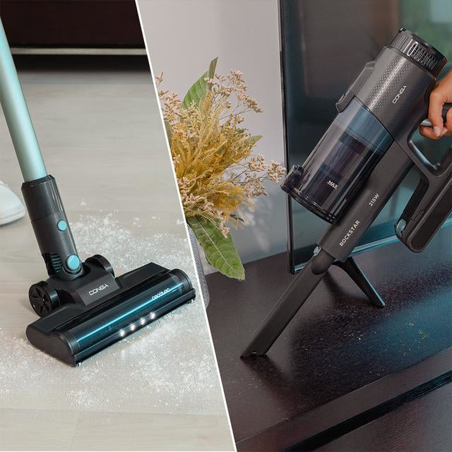 Cecotec 08422 scopa elettrica Aspirapolvere a bastone 2 in 1 Batteria Secco Senza sacchetto 215 W Nero 2,2 Ah