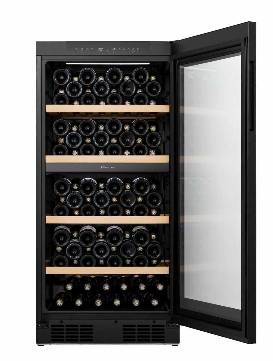 Hisense cantina vini RW3N230GELF libera installazione classe F 108 Bottiglie Doppia Temperatura Vetro Anti UB Connect Life