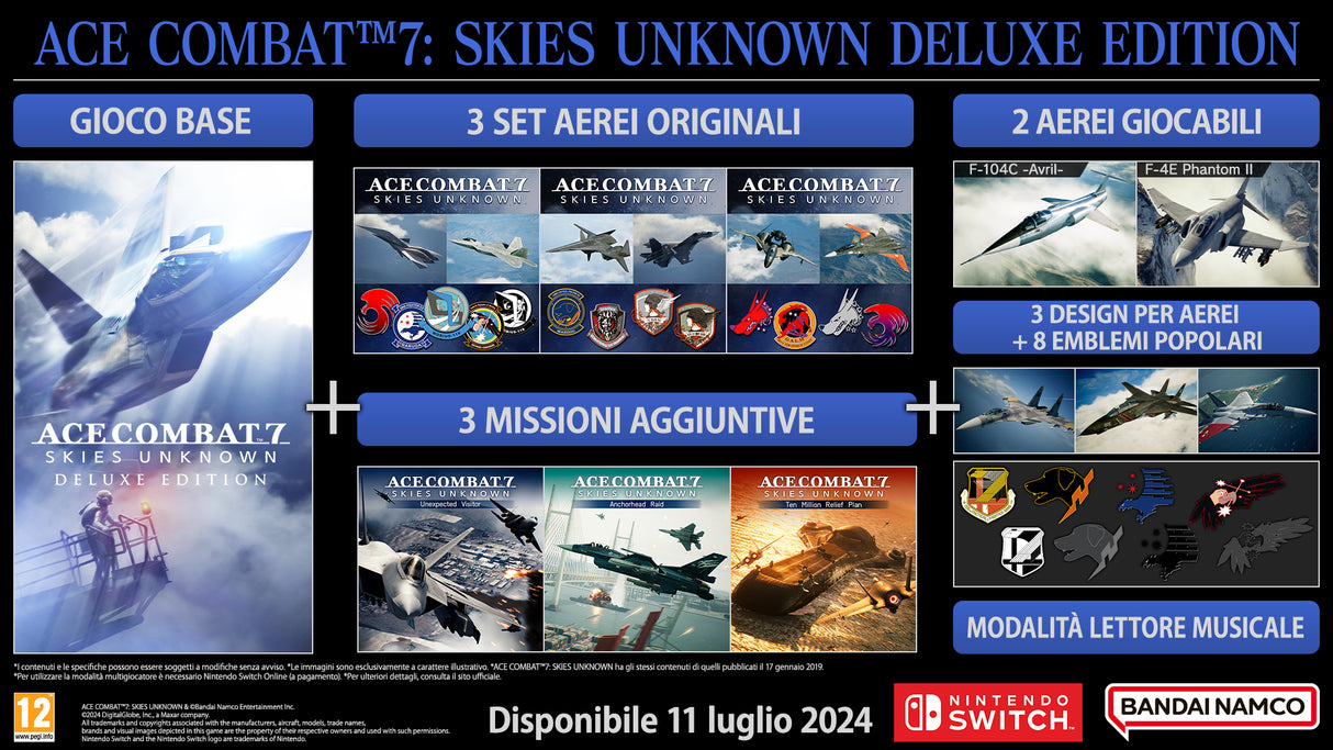 BANDAI NAMCO Entertainment ACE COMBAT 7: Skies Unknown Deluxe Inglese, Giapponese Nintendo Switch