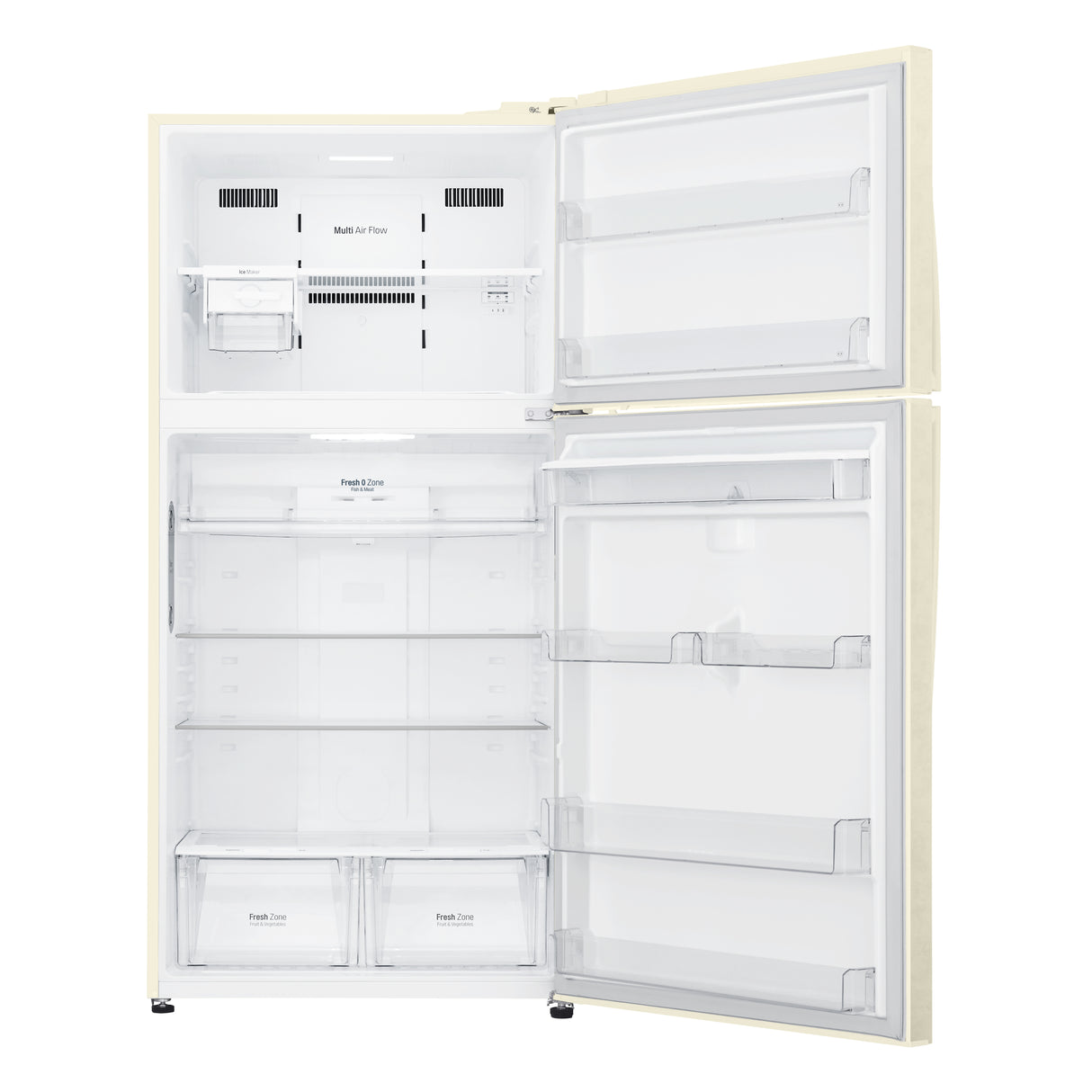LG GTF744SEPED Frigorifero doppia porta, Classe E, 509L, Wi-Fi, Dispenser acqua, Sabbia
