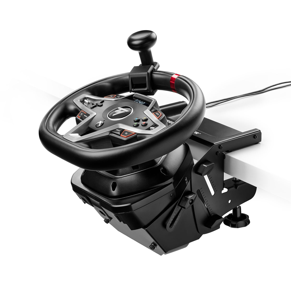 Thrustmaster SimTask Steering Kit, Supporto Per Volante E Pomello Rotante Per Lo Sterzo Per Simulazioni Di Guida Di Veicoli Pesanti, Compatibile Con I Volanti T128 E T248