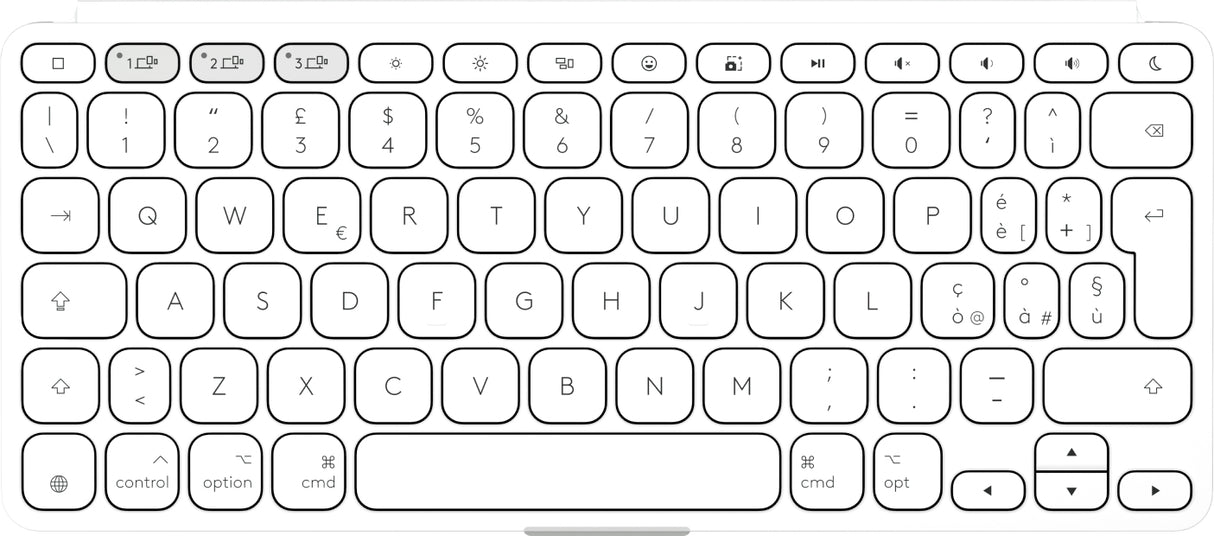 Logitech 920-013013 tastiera per dispositivo mobile QWERTY Italiano Bluetooth Bianco