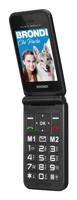 Brondi 10281080 cellulare 7,11 cm (2.8") Nero, Metallico Telefono cellulare basico