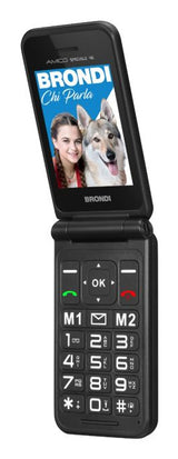 Brondi 10281080 cellulare 7,11 cm (2.8") Nero, Metallico Telefono cellulare basico