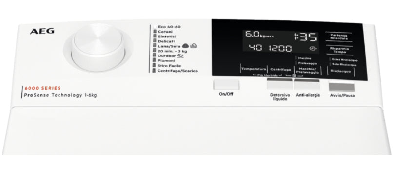 AEG Series 6000 LTR6G26A Lavatrice a carica dall'alto serie 6000 ProSense® 6 kg