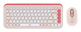 Logitech POP Icon Combo tastiera + Mouse Bluetooth (Rosa, Bianco)