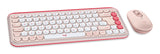 Logitech POP Icon Combo tastiera + Mouse Bluetooth (Rosa, Bianco)