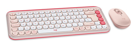 Logitech POP Icon Combo tastiera + Mouse Bluetooth (Rosa, Bianco)