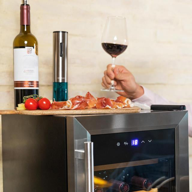 Cecotec 00121 cantina vino Cantinetta vino con compressore Libera installazione Acciaio inox 15 bottiglia/bottiglie