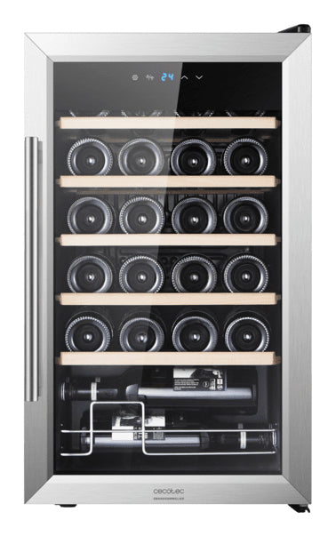 Cecotec 00125 cantina vino Cantinetta vino con compressore Libera installazione Acciaio inox 24 bottiglia/bottiglie