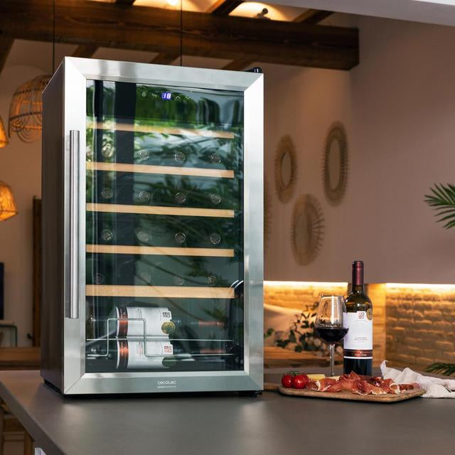 Cecotec 00125 cantina vino Cantinetta vino con compressore Libera installazione Acciaio inox 24 bottiglia/bottiglie