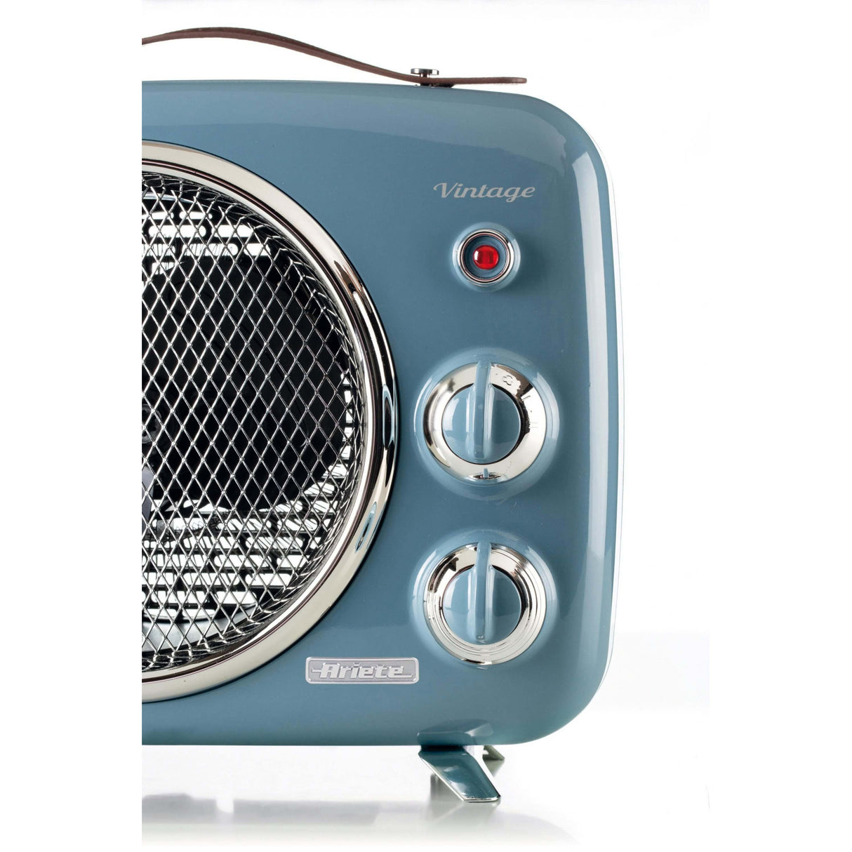 Ariete Termoventilatore Vintage, Freddo e Caldo, Termostato regolabile, Maniglia per facile trasporto, 2000 W, Celeste