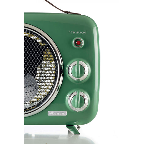 Ariete Termoventilatore Vintage, Freddo e Caldo, Termostato regolabile, Maniglia per facile trasporto, 2000 W, Verde