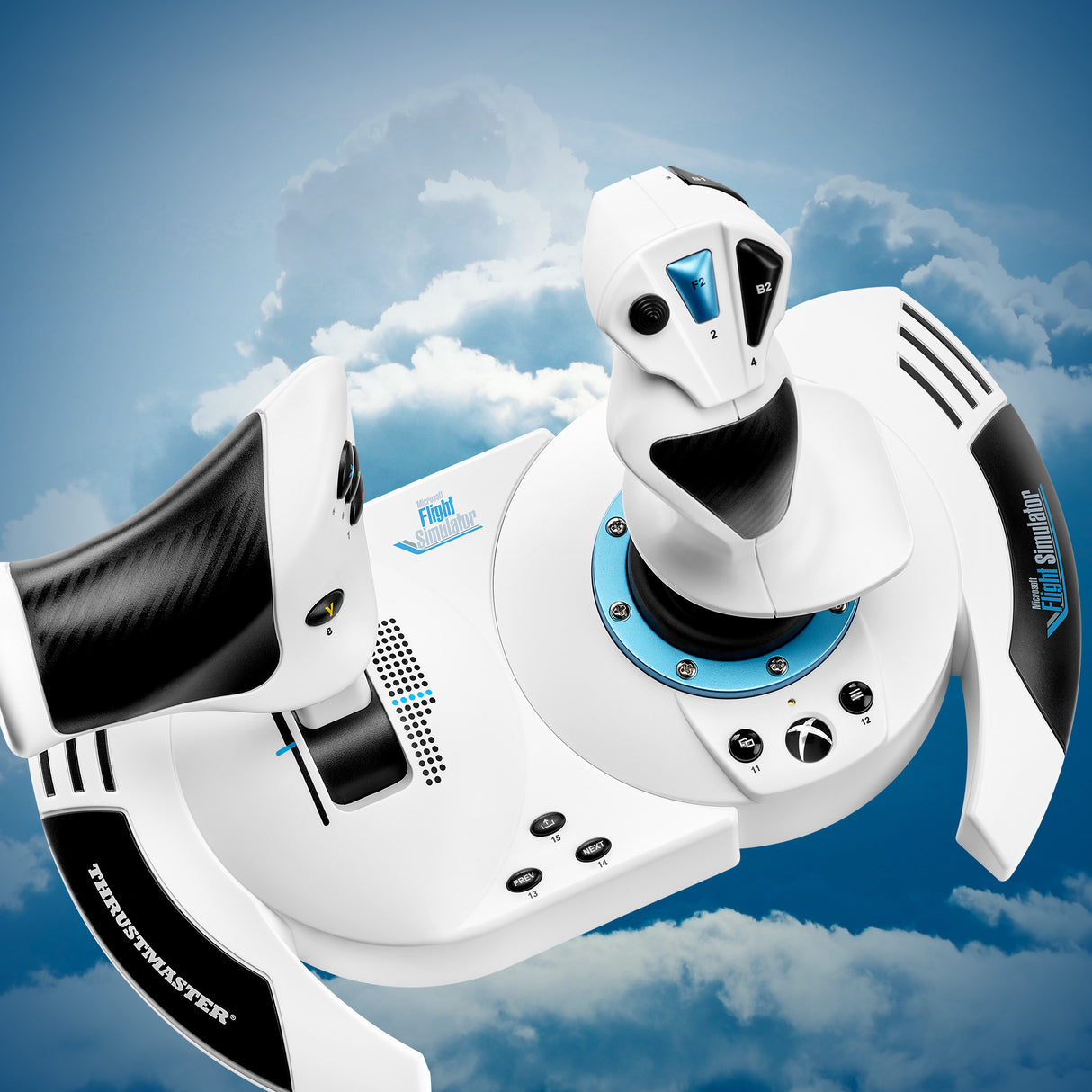 Thrustmaster T.Flight Hotas One Microsoft Flight Simulator Edition Nero, Bianco USB Joystick + leva di controllo del motore Analogico/Digitale PC, Xbox One, Xbox One S, Xbox One X